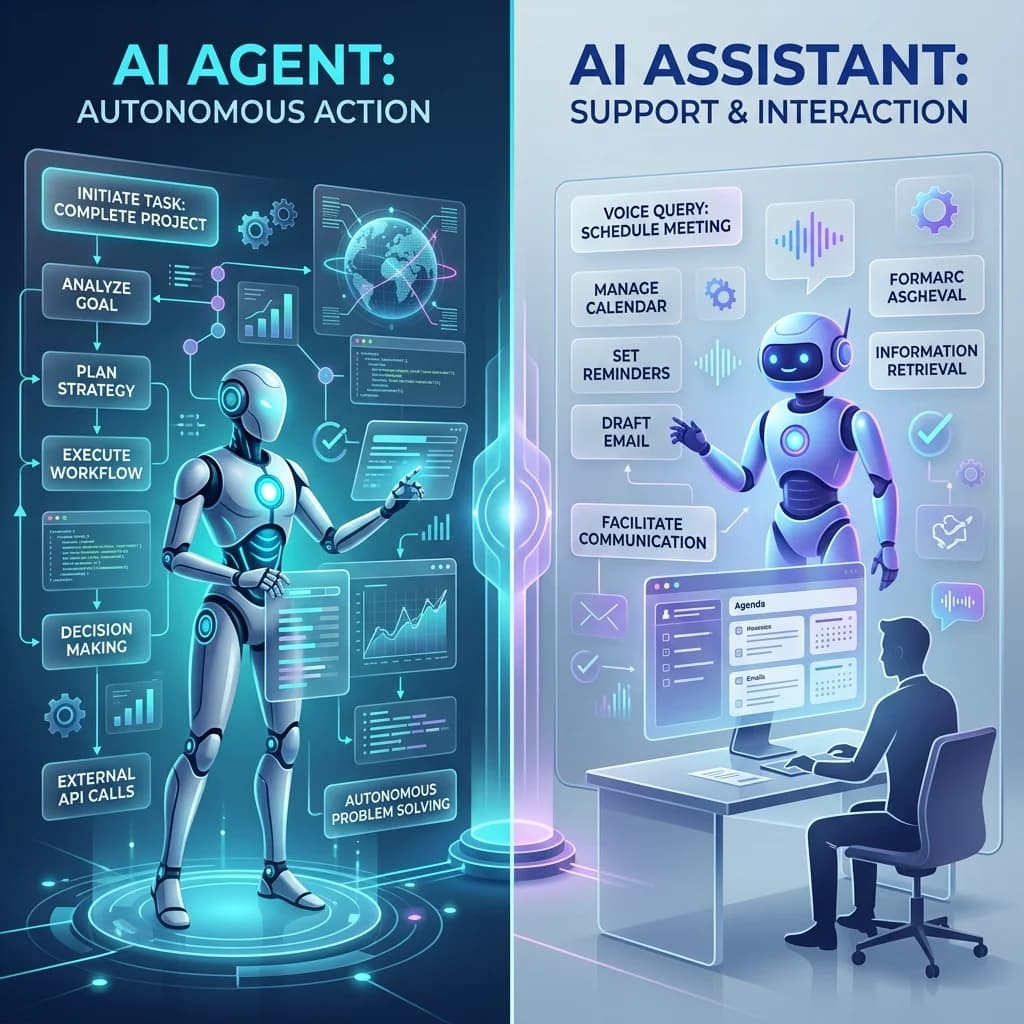 AI Agents vs. AI Assistants: What's the Difference and Why It Matters in 2026